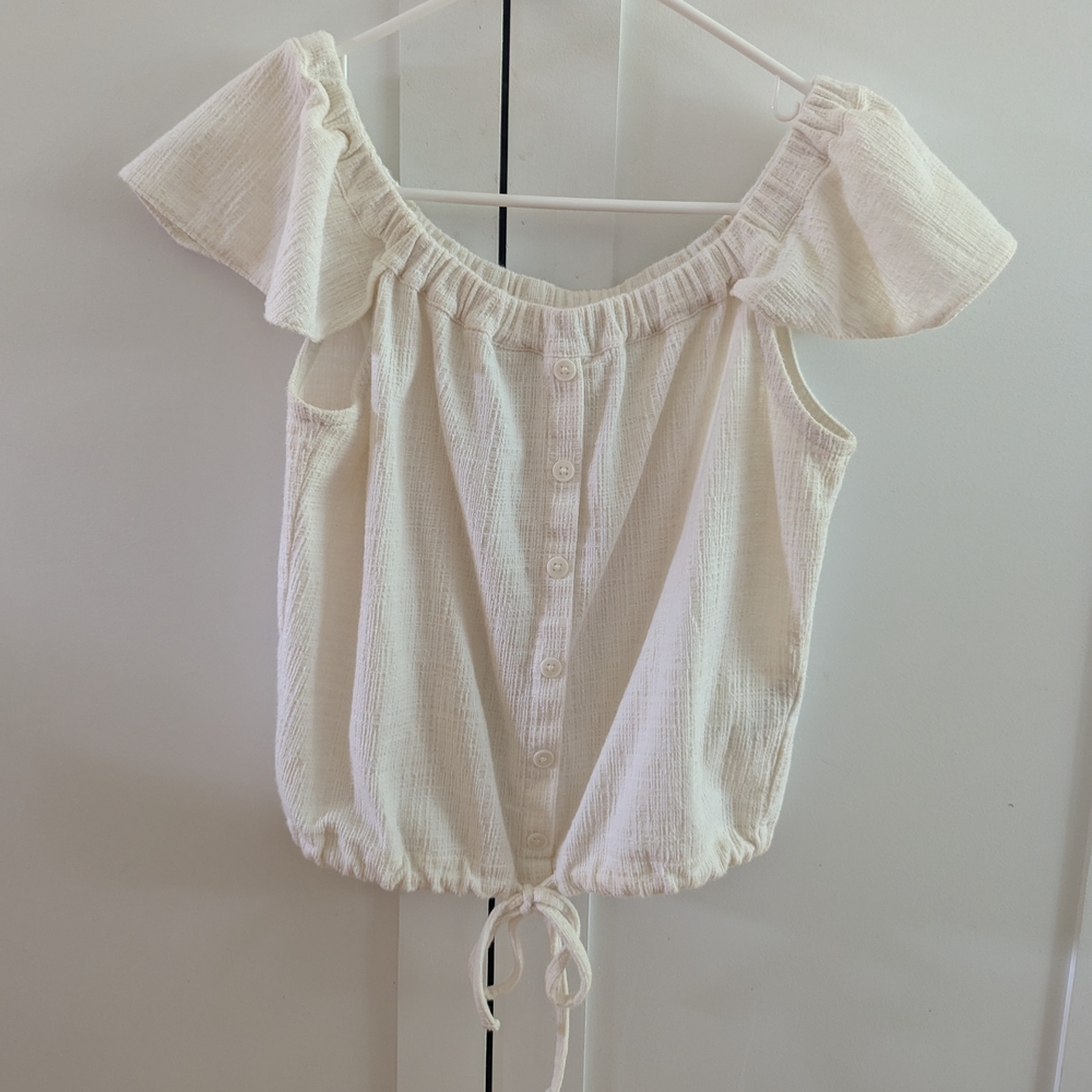 Madewell Off-Shoulder White Top
